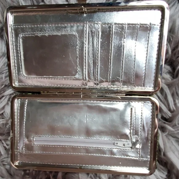 Multicolored faux snake embossed hardcover wallet - Picture 3 of 3